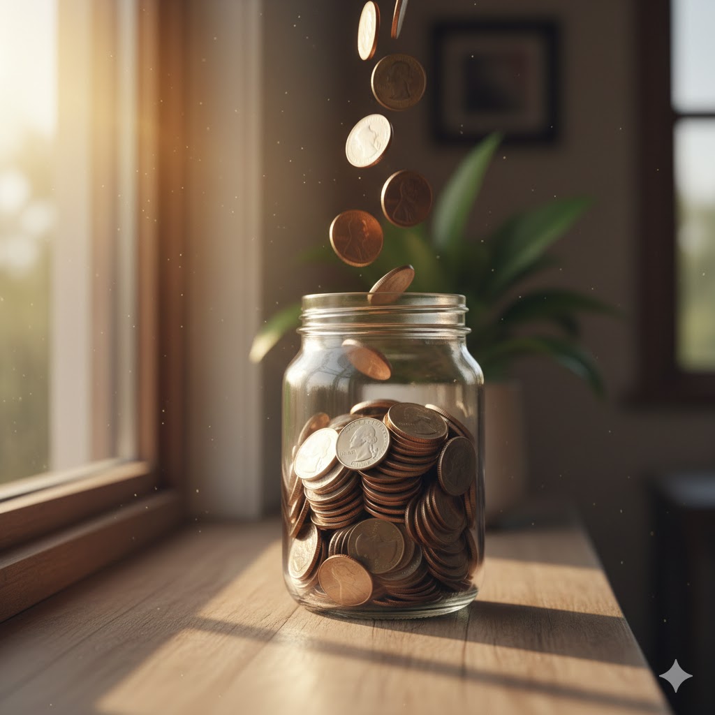 Stack of coins representing high dividend yield income Investment Psychology Art