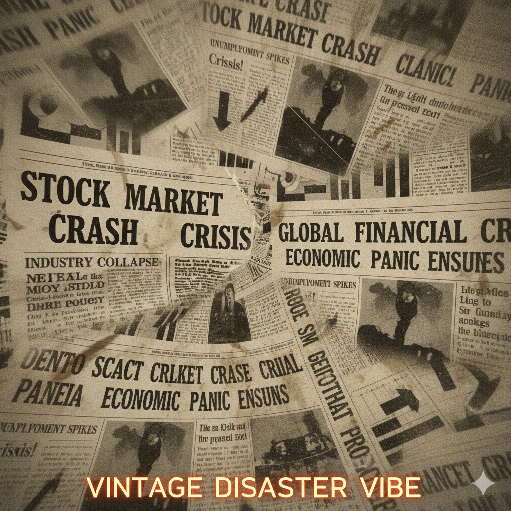 Panic in the stock market trading floor during a crisis Global Economy Image