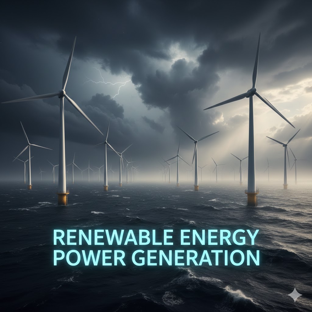 Energy infrastructure and power grid illustration