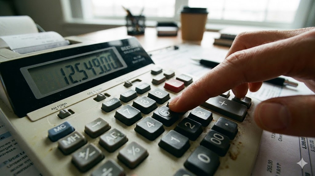 Financial calculator for free cash flow yield calculation Asset Management Illustration