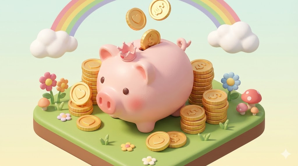 Piggy bank with bond certificates representing fixed income safety Trend Analysis Image
